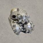 Mill tooth tricone drill bit with sealed bearing and steel milled teeth.